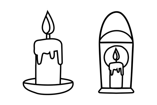 Ilustración del vector icono de velas para Halloween