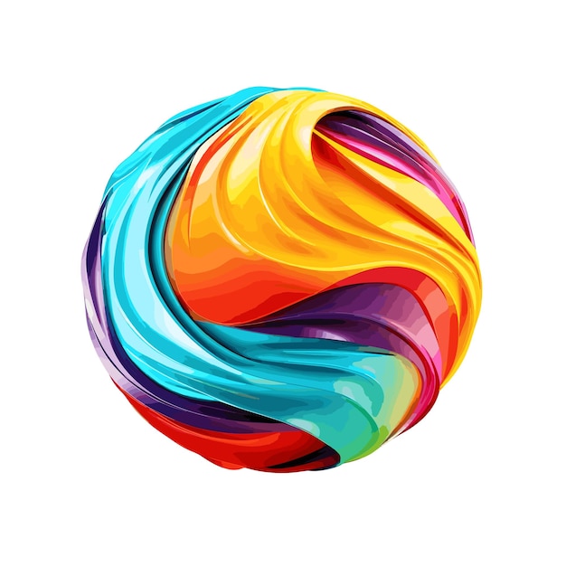 Ilustración de vector de icono de voleibol colorido