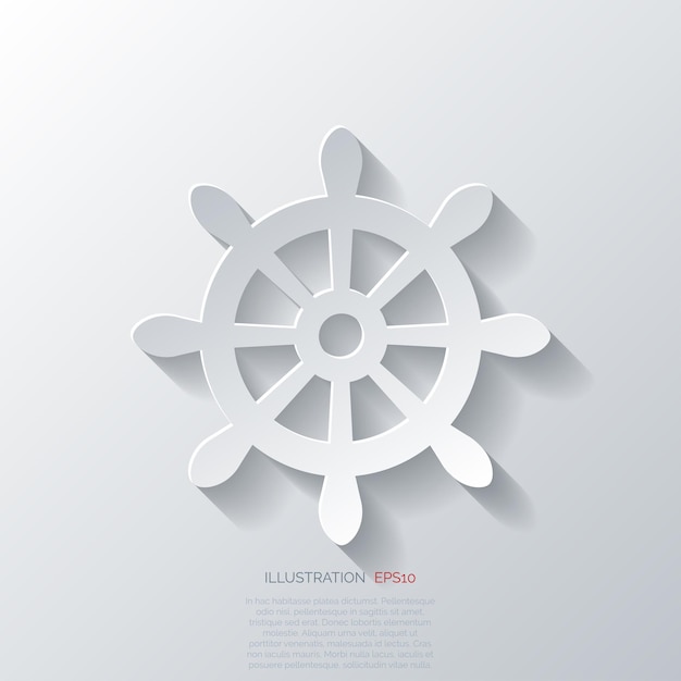 Ilustración de vector de icono web de rueda