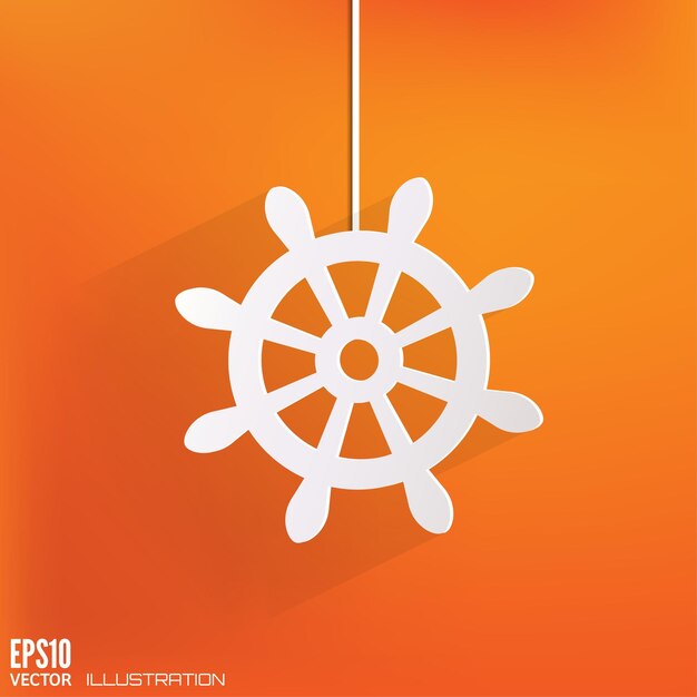 Ilustración de vector de icono web de rueda
