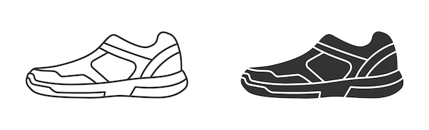 Ilustración de Vector de icono de zapatos para correr