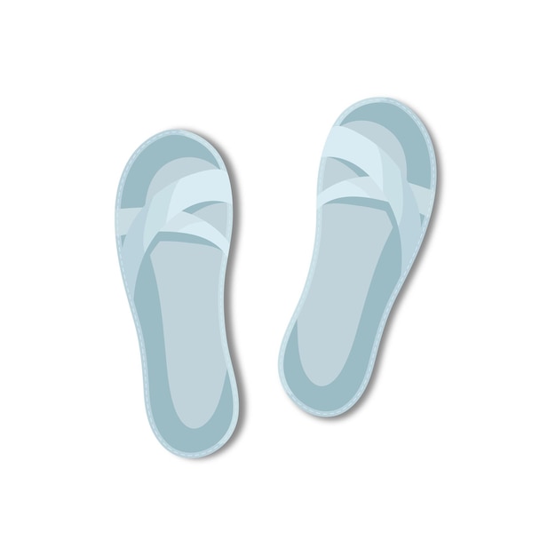 Ilustración de vector de icono de zapatos de playa de zapatillas de mujer