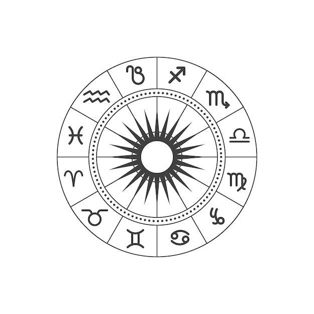 Vector ilustración de vector de icono de zodiaco