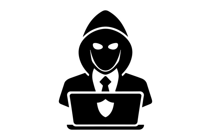 Vector ilustración del vector de íconos del cibercrimen