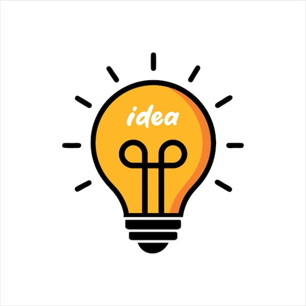 Ilustración de vector de idea de bombilla