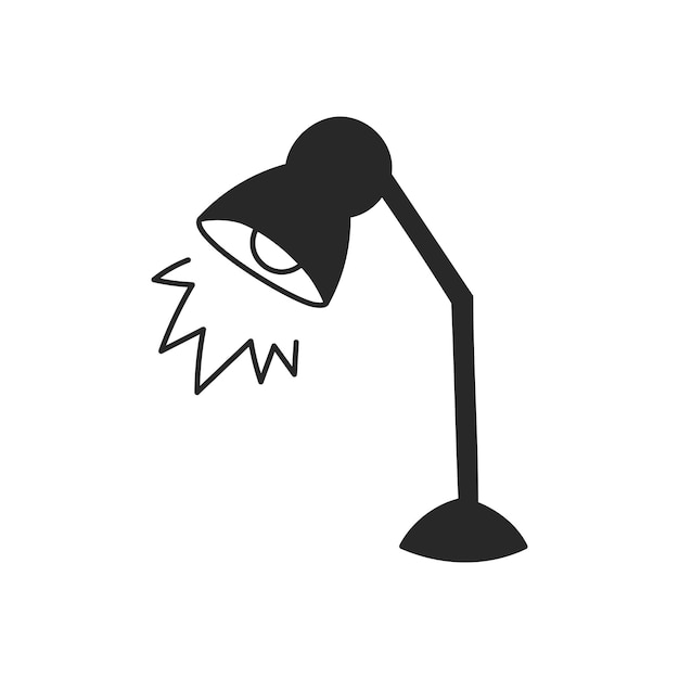 Ilustración del vector de iluminación de la lámpara de mesa