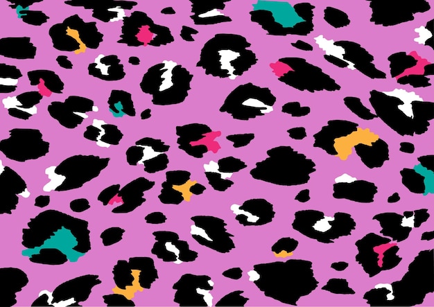 Ilustración de vector de impresión de animales exóticos salvajes abstractos