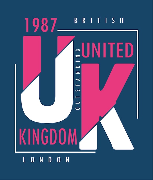 Ilustración de vector de impresión de camiseta de diseño de tipografía de Londres