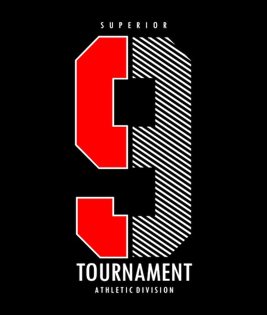 Ilustración de vector de impresión de camiseta de diseño de tipografía de torneo