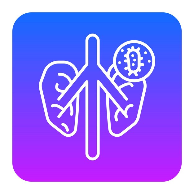 Ilustración del vector de la infección pulmonar