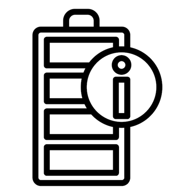 Ilustración del vector de información de la batería