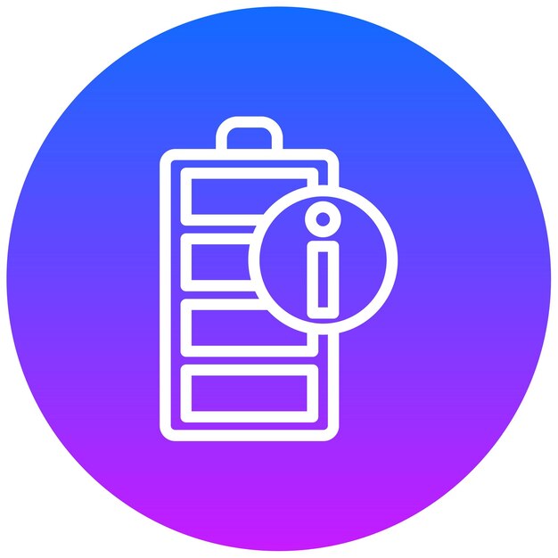 Ilustración del vector de información de la batería