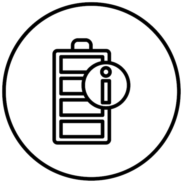 Ilustración del vector de información de la batería