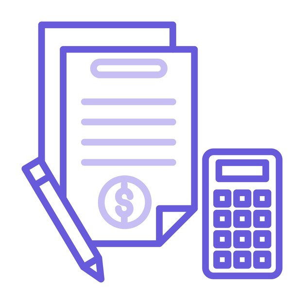 Ilustración del vector del informe fiscal