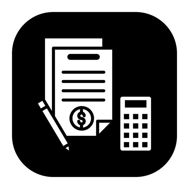 Ilustración del vector del informe fiscal