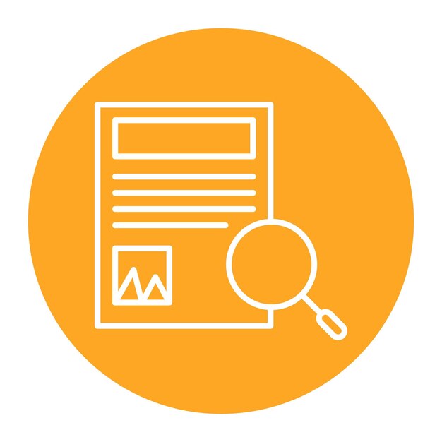 Ilustración del vector de los informes de investigación
