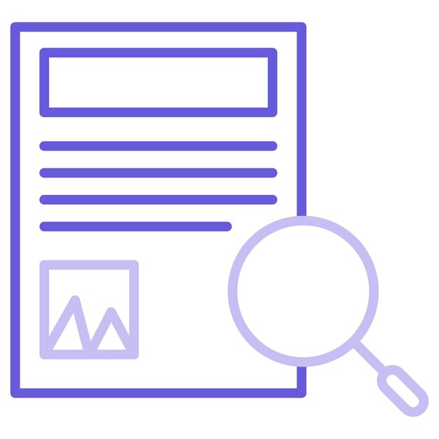Ilustración del vector de los informes de investigación