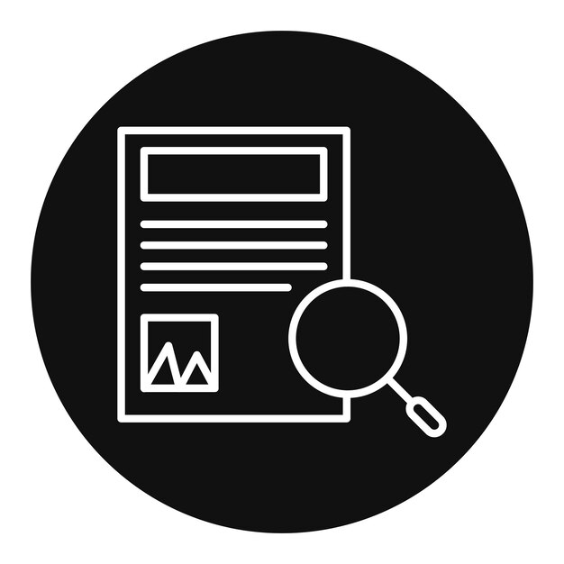 Ilustración del vector de los informes de investigación