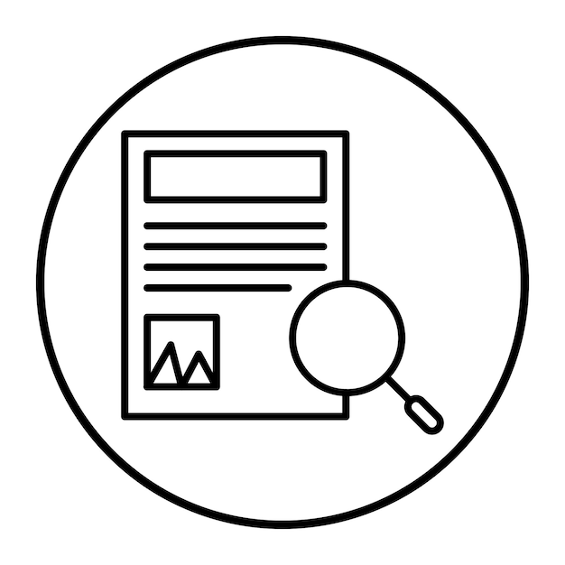 Ilustración del vector de los informes de investigación