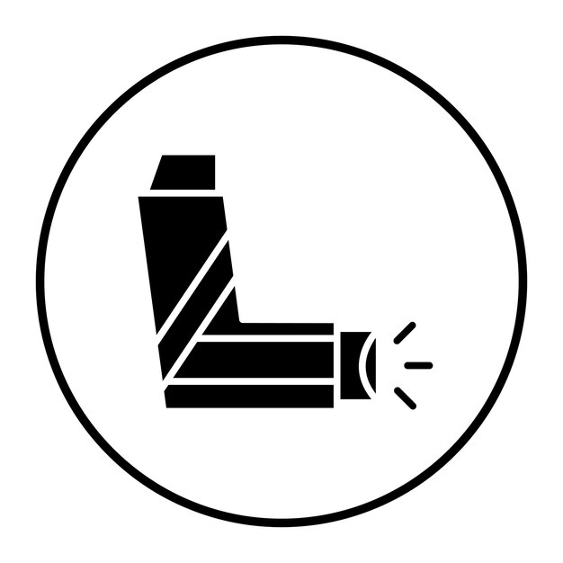 Ilustración del vector del inhalador