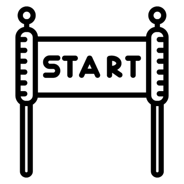 Ilustración del vector de inicio de la carrera