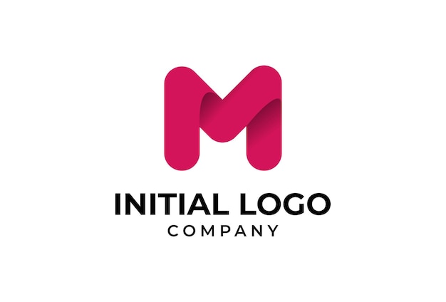 Ilustración de vector de inspiración de diseño de logotipo de letra M moderna y elegante