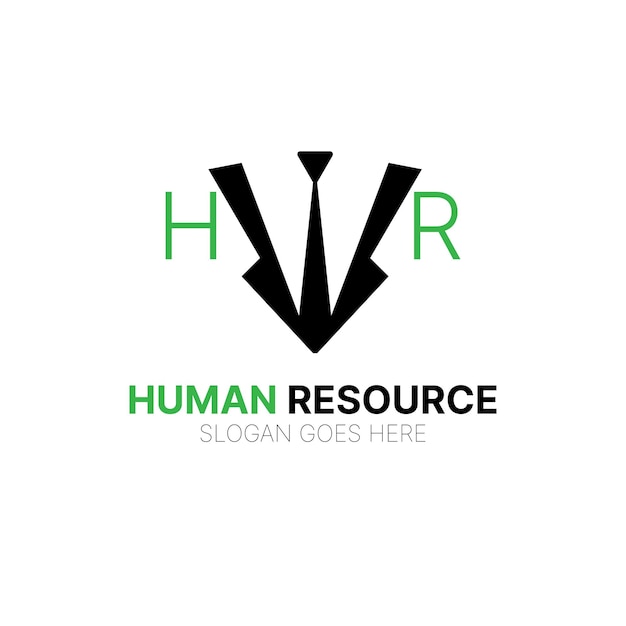 Ilustración de vector de inspiración de diseño de logotipo de recursos humanos