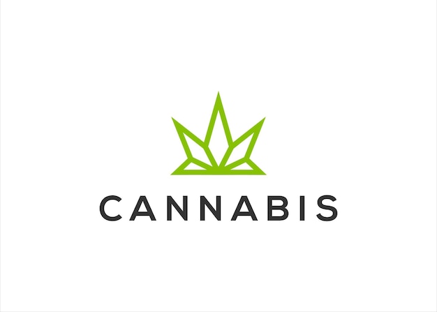 Ilustración de vector de inspiración de logotipo de cannabis