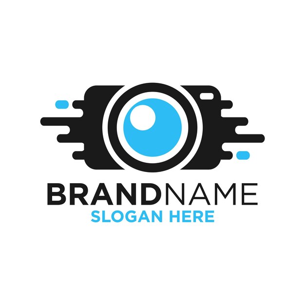 Ilustración de vector de inspiración de plantilla de diseño de logotipo de cámara vintage para fotografía