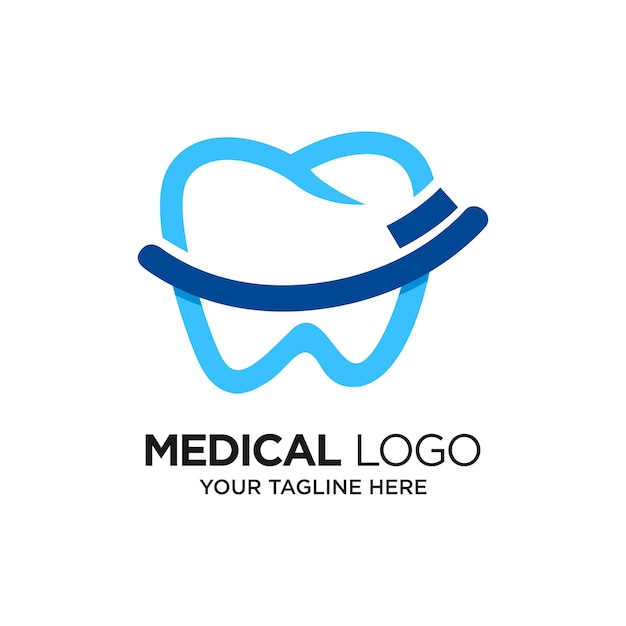 Ilustración de vector de inspiración de plantilla de diseño de logotipo dental