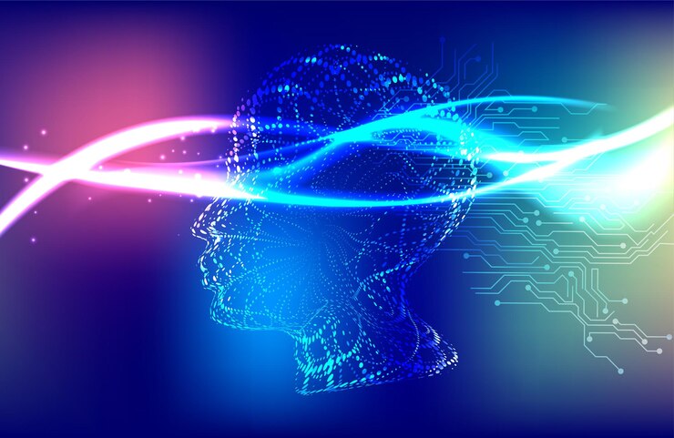 Vector ilustración de vector de inteligencia artificial ai concepto de aprendizaje profundo