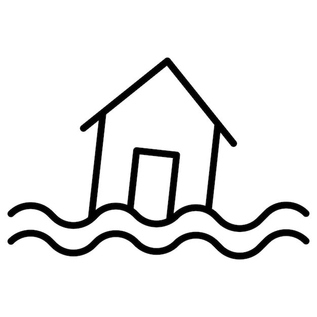 Ilustración del vector de la inundación