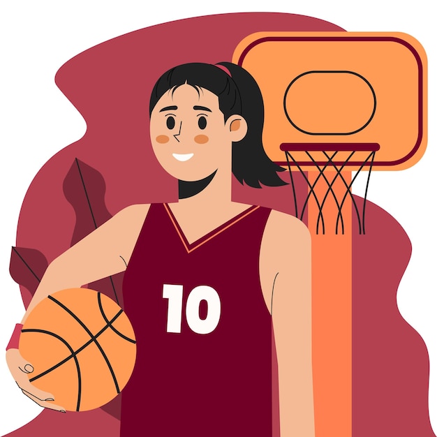 Vector ilustración de vector de jugador de baloncesto