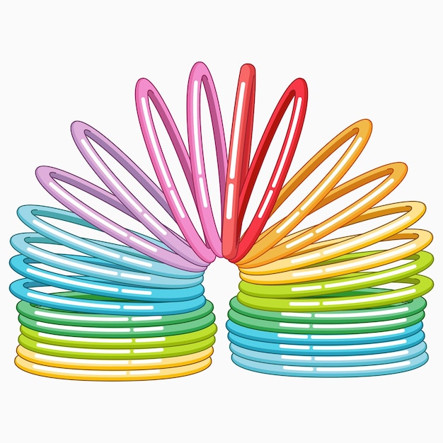 Ilustración de vector de juguete furtivo de arco iris mágico retro tradicional.