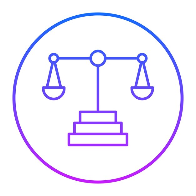 Ilustración del vector de la justicia