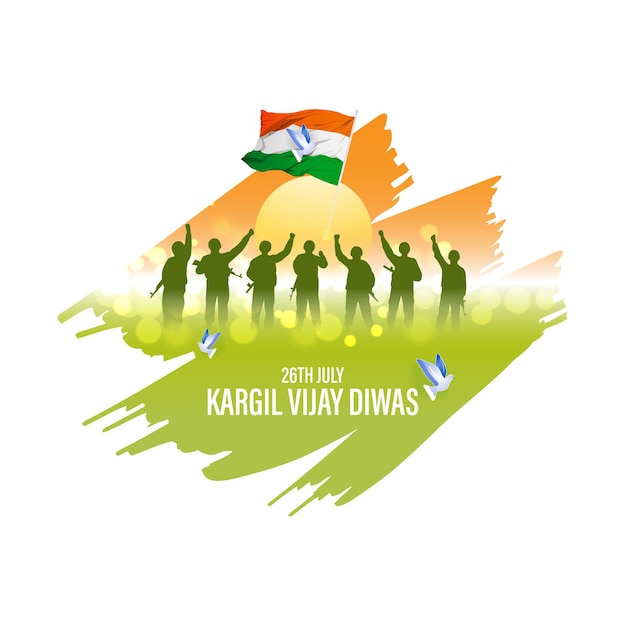 Ilustración de vector de Kargil Vijay Diwas