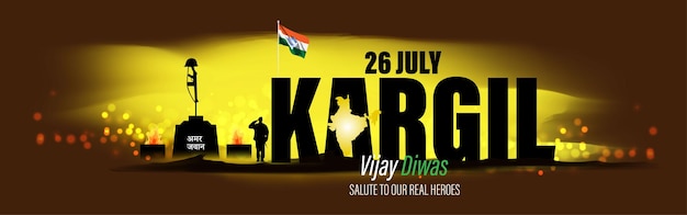 Ilustración de vector de kargil vijay diwas