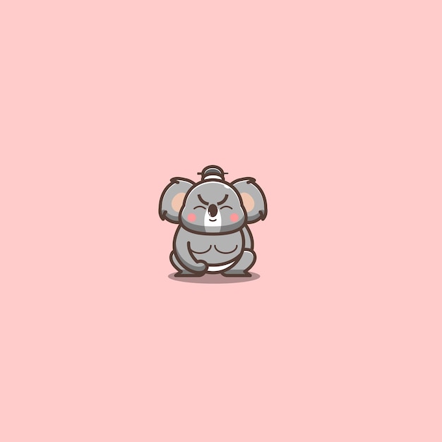 Ilustración de vector de koala de sumo japonés