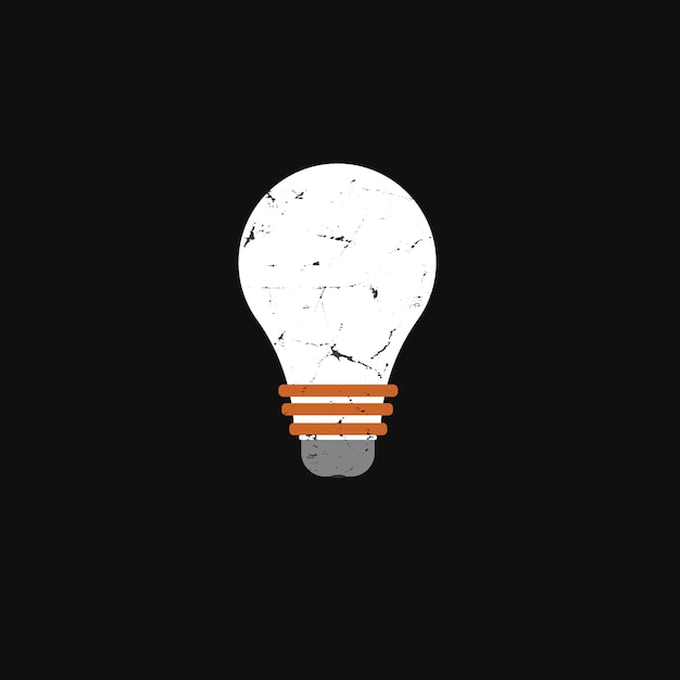 Ilustración de vector de lámpara sobre el tema del diseño de camiseta de letras vector gratuito