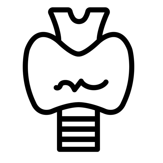 Ilustración del vector de la laringe
