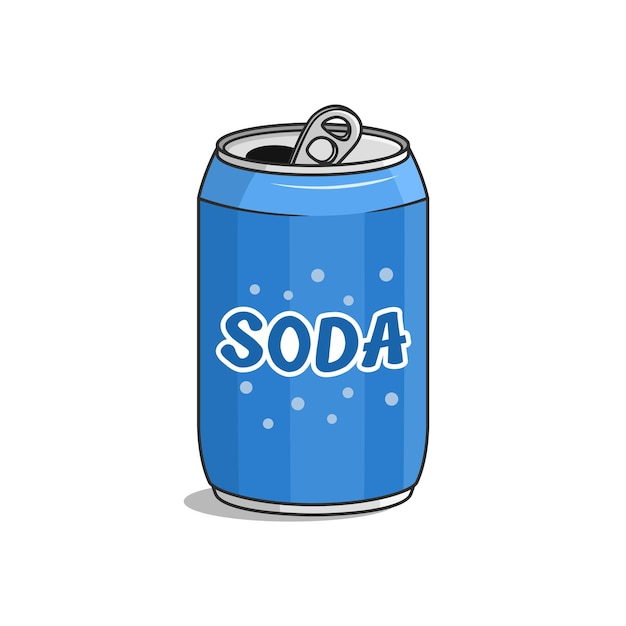 Vector ilustración de vector de lata de aluminio de refresco de soda