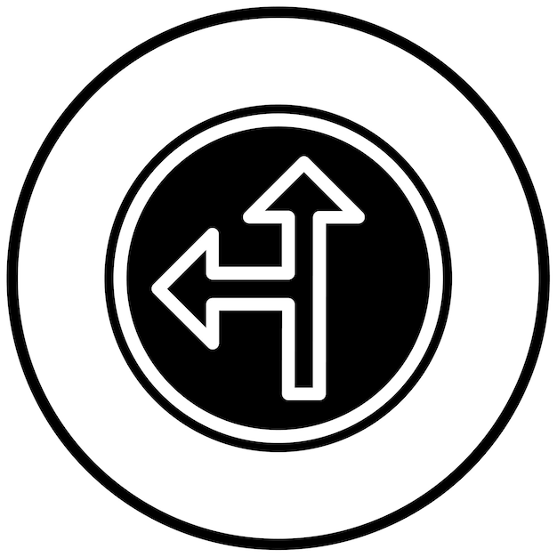 Ilustración del vector lateral izquierdo de la carretera
