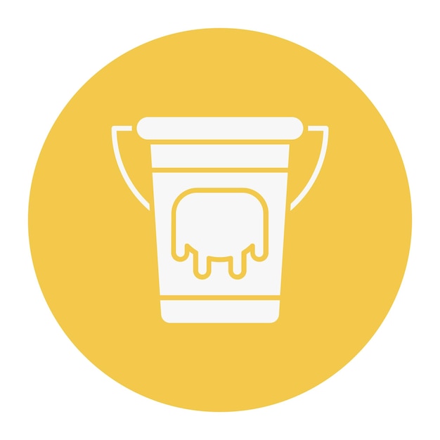 Ilustración del vector de la leche del cubo