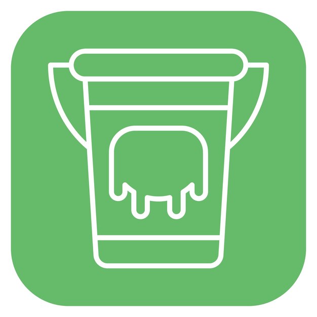 Ilustración del vector de la leche del cubo