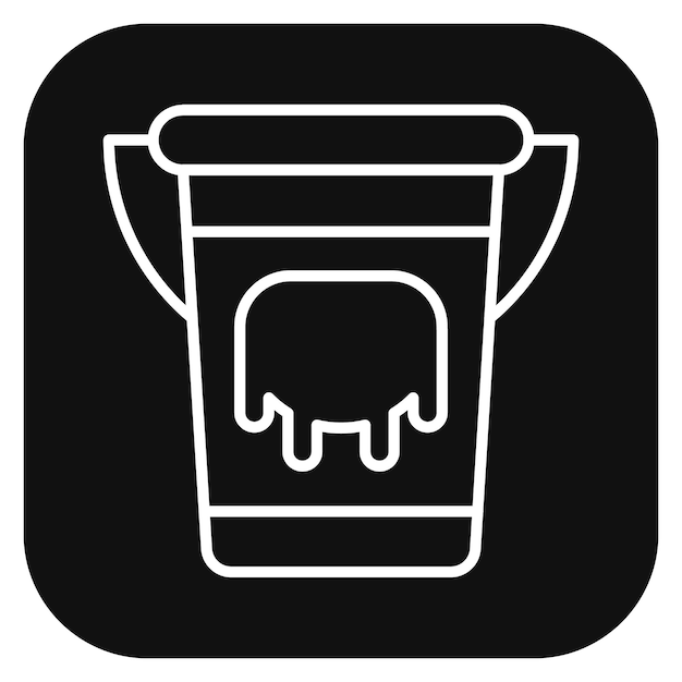 Ilustración del vector de la leche del cubo