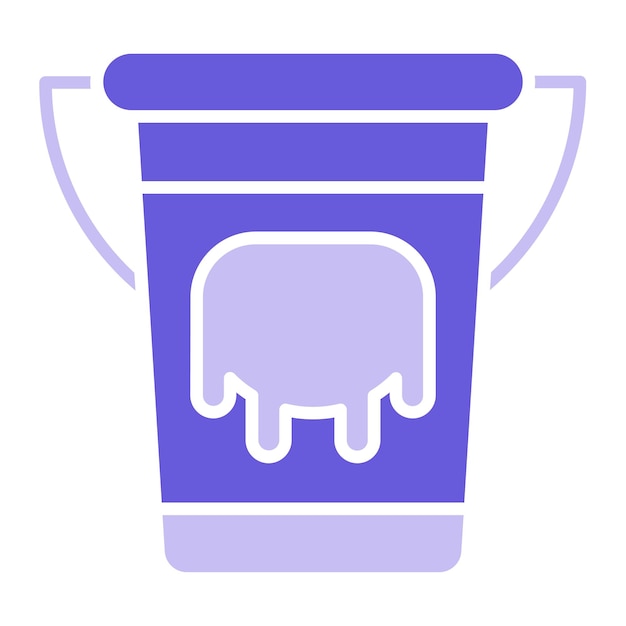 Ilustración del vector de la leche del cubo