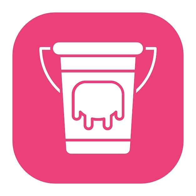 Ilustración del vector de la leche del cubo