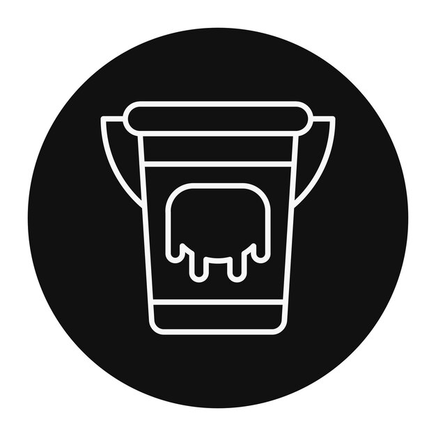 Ilustración del vector de la leche del cubo
