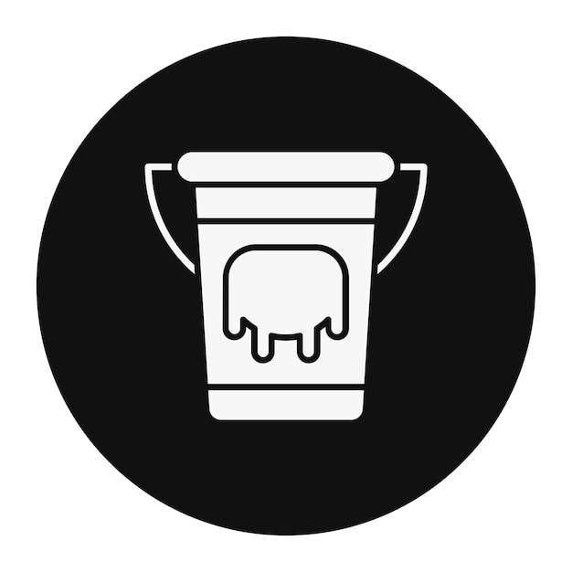 Ilustración del vector de la leche del cubo