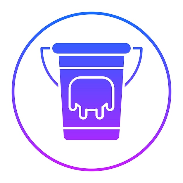 Ilustración del vector de la leche del cubo